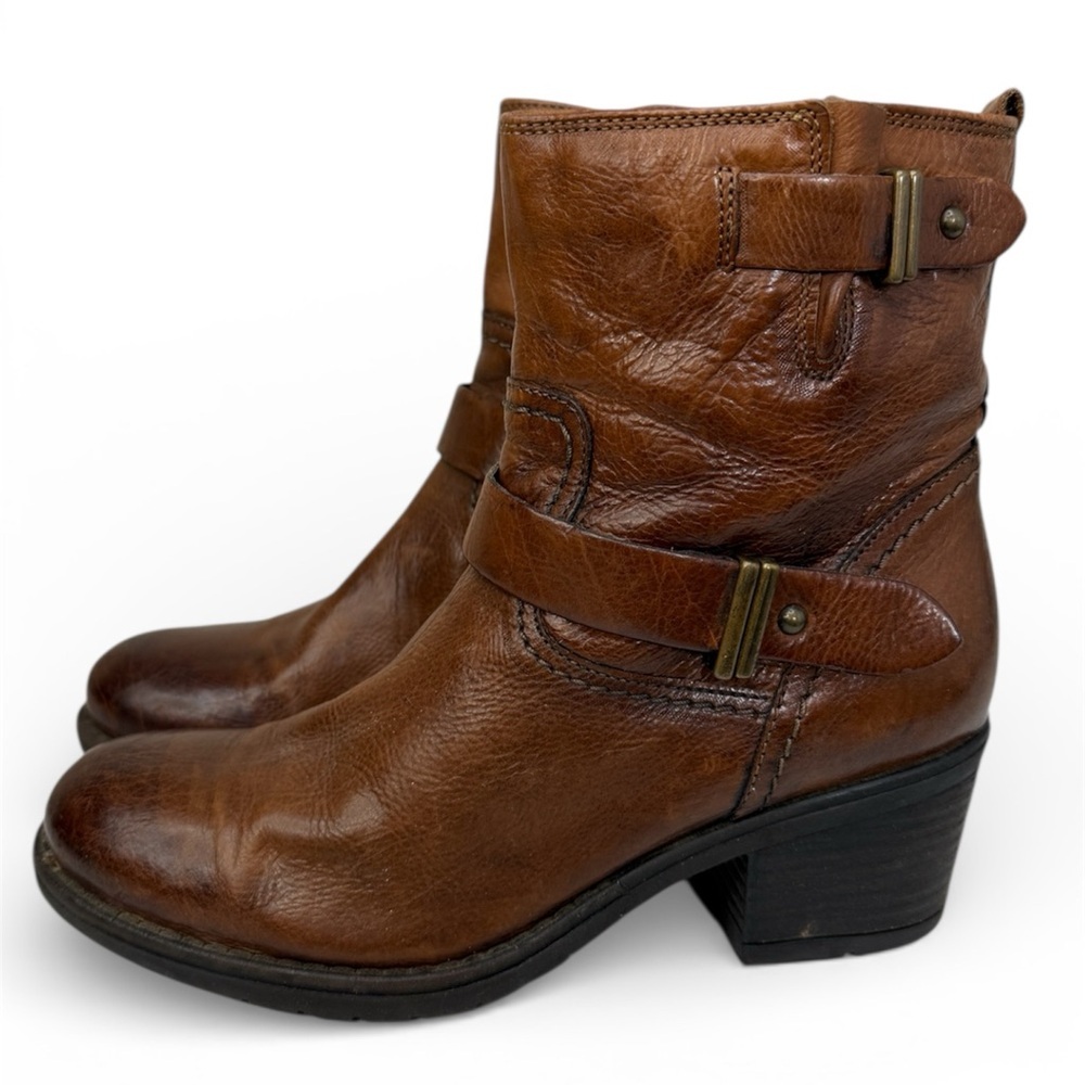 Clarks Moto Boots Fleece Lined Mojito Sorbet Brown 9
